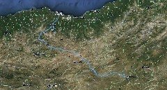 map Erzurum to Trabzon Turkey